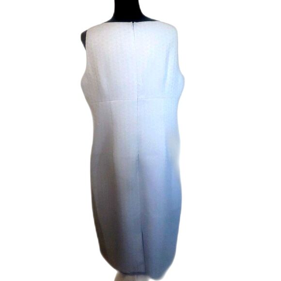 Black Label by Evan Picone Blue Sleeveless Empire Waist Sheath Dress Size 14 - Picture 5 of 6